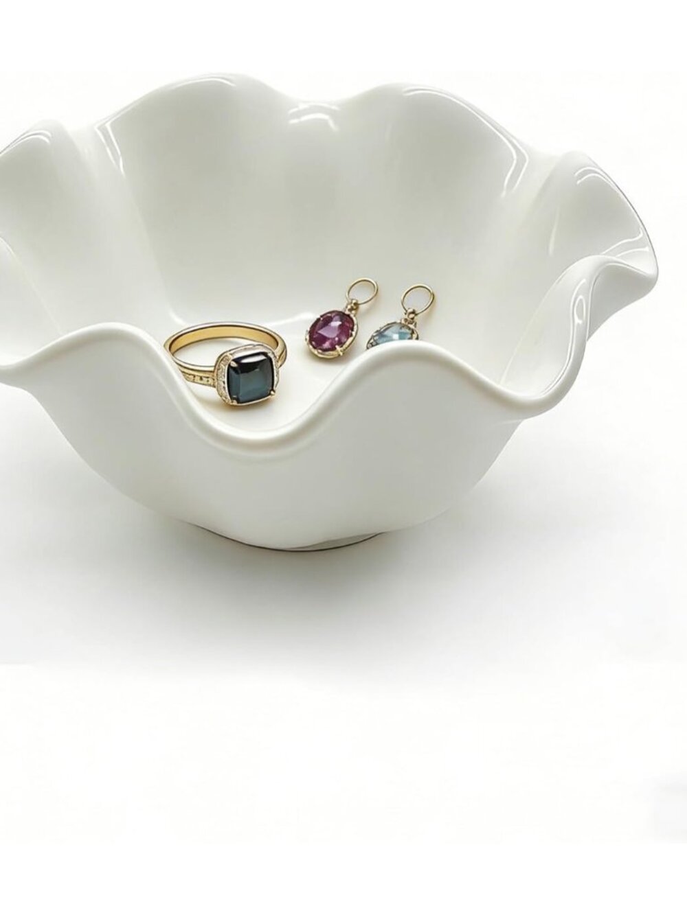Flower Ring Dish Jewelry Tray, Cute Ceramic Jewelry Dish Tray, Room Decor Small
